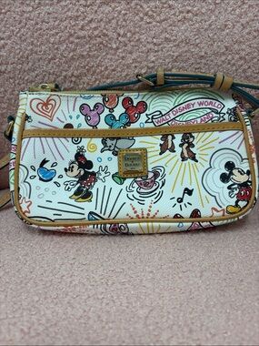 Dooney & Bourke White Multi Disney Character Print Crossbody